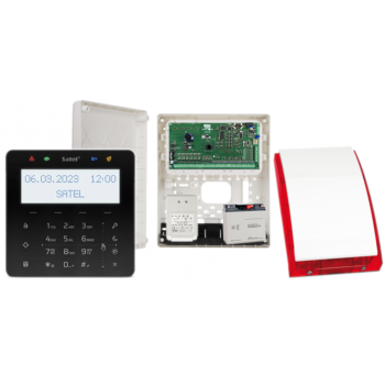 ZESTAW ALARMOWY SATEL INTEGRA 128 + INT-KSG2R-B + OPU-3P + AWT682 + 17Ah + SYRENA SP-4001R
